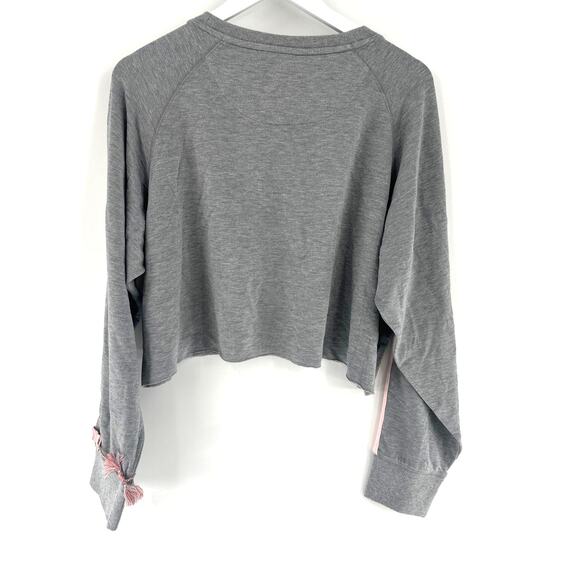 Big Feelings Women's Heather Gray Kelsey Cropped Crewneck Sweatshirt Size XL - Picture 8 of 9